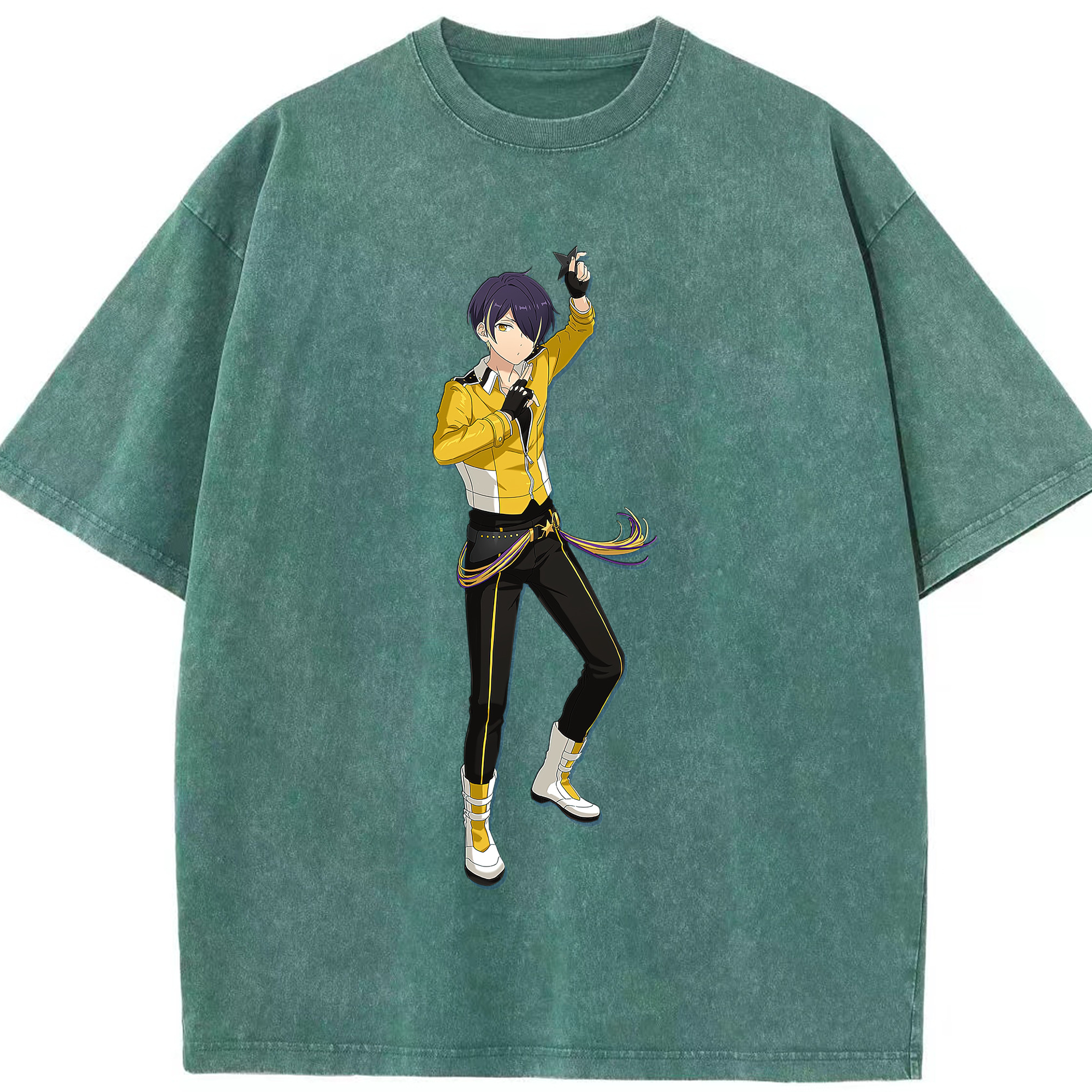 （画像用） あんさんぶるスターズ! Ensemble Stars 綿100% ヴィンテージ風 半袖Tシャツ（フロントプリント）